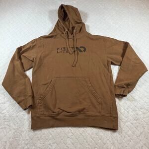 First Lite Horizontal Logo Premium Hoody - size medium - color Saddle - EUC